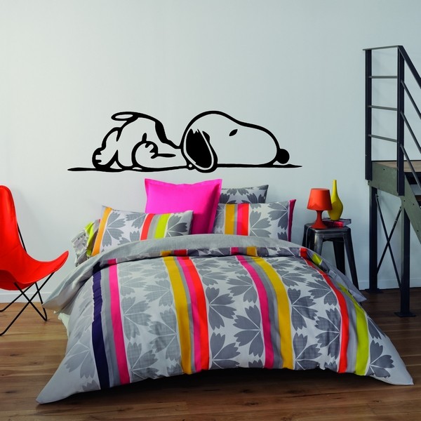 Exemple de stickers muraux: Snoopy Couché